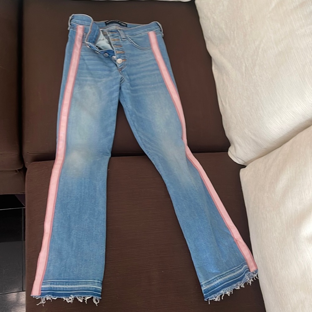 Veronica Beard Carolyn jeans women’s size 24 perfect condition Tuxedo stripe.